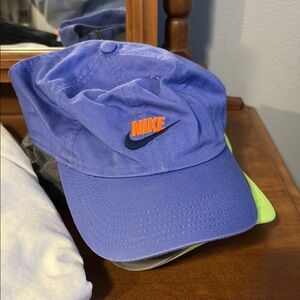 Nike Blue Cap with Orange Logo